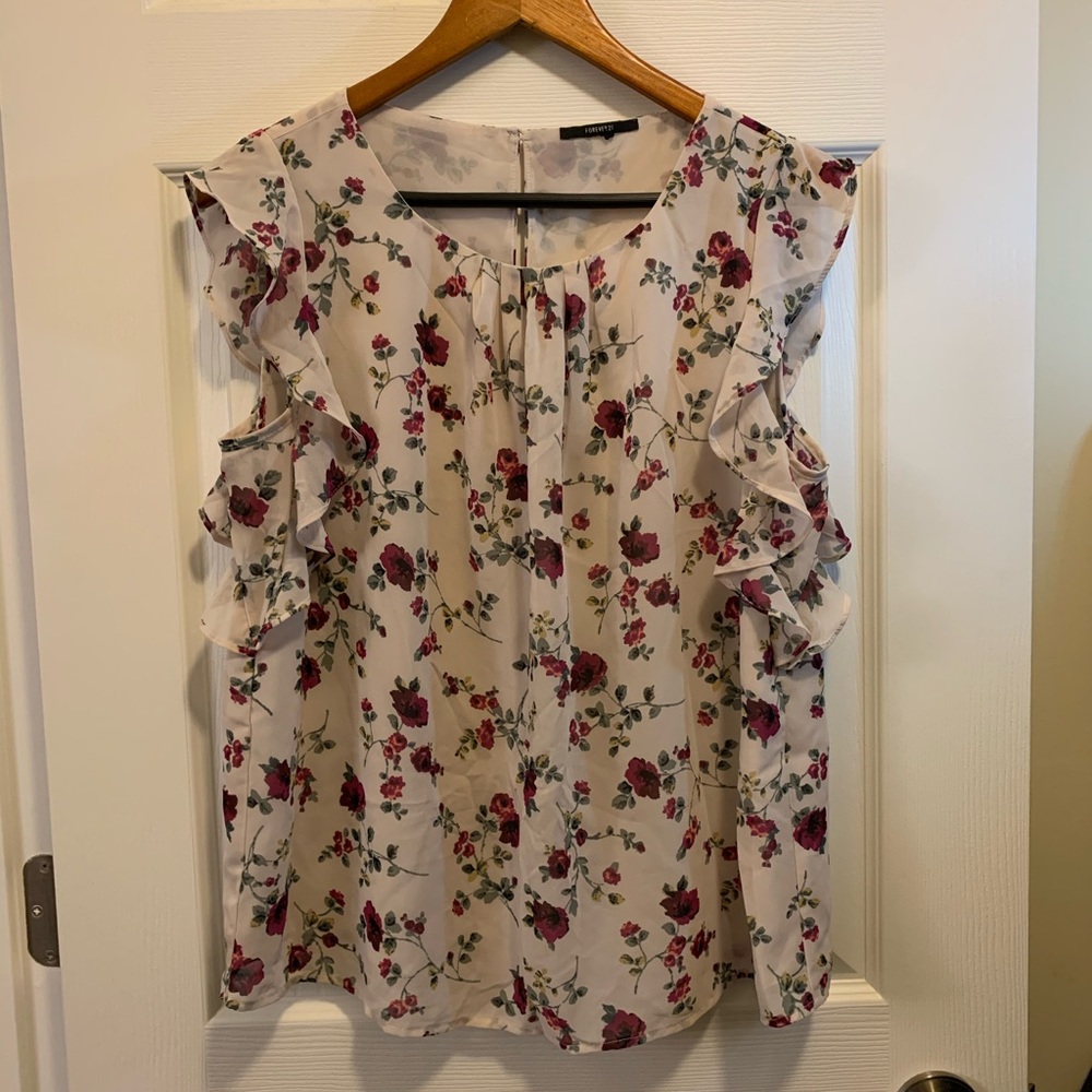Forever 21 Flutter Floral top